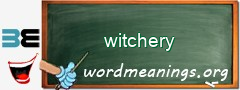 WordMeaning blackboard for witchery